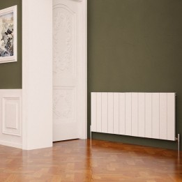 Carisa "Nemo" White Aluminium Flat Panel Horizontal Designer Radiators (5 Sizes)