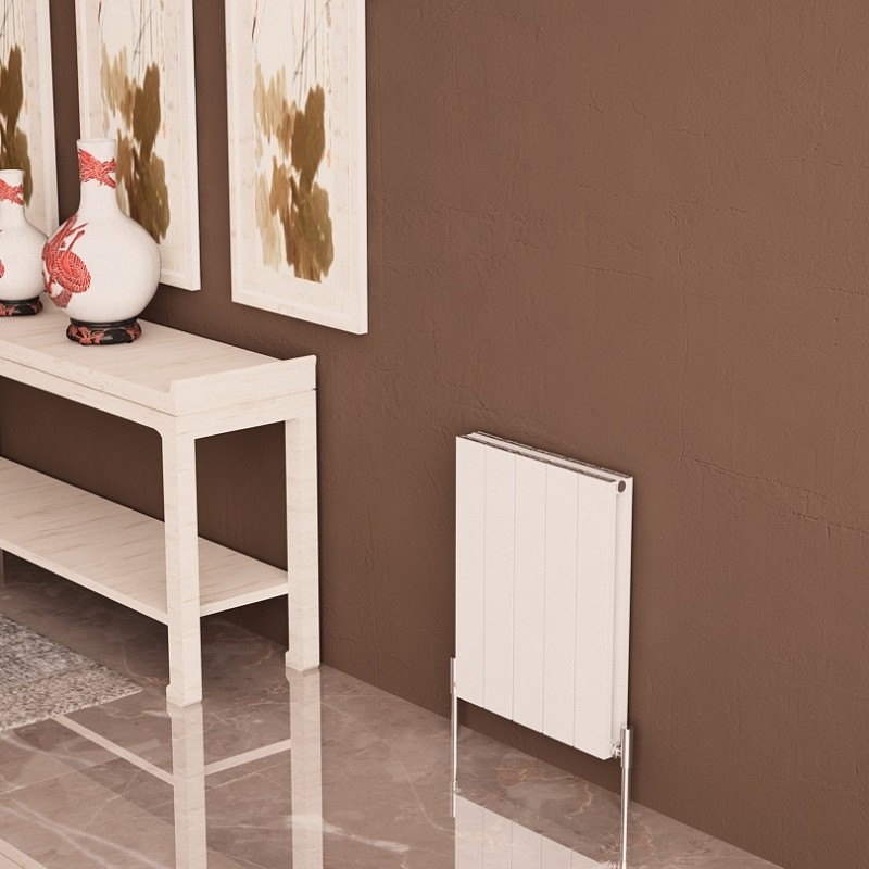 Carisa "Nemo Double" White Aluminium Flat Panel Horizontal Designer Radiators (5 Sizes)