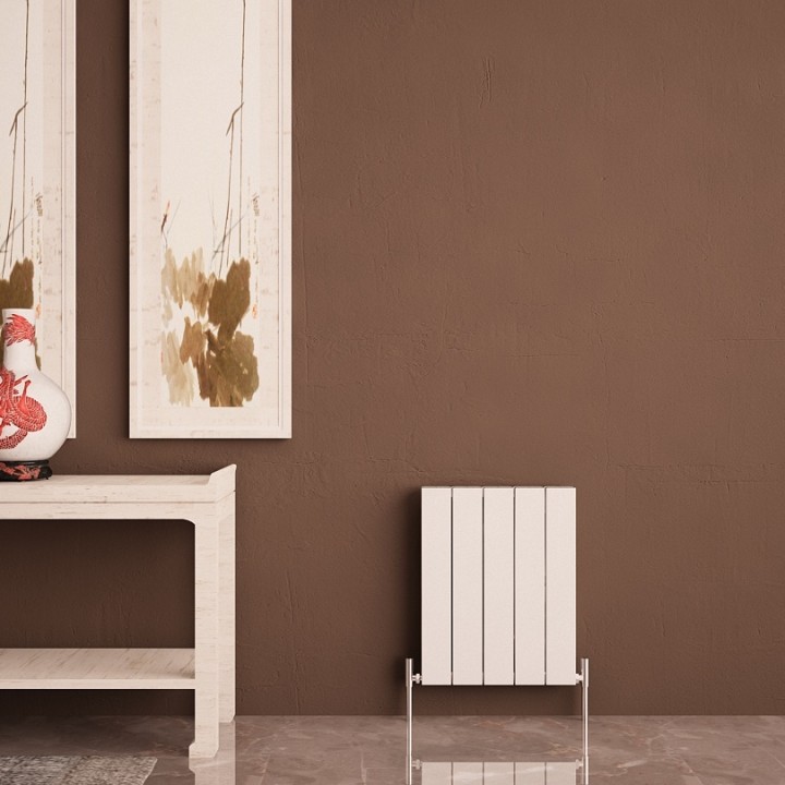 Carisa "Nemo Double" White Aluminium Flat Panel Horizontal Designer Radiators (5 Sizes)