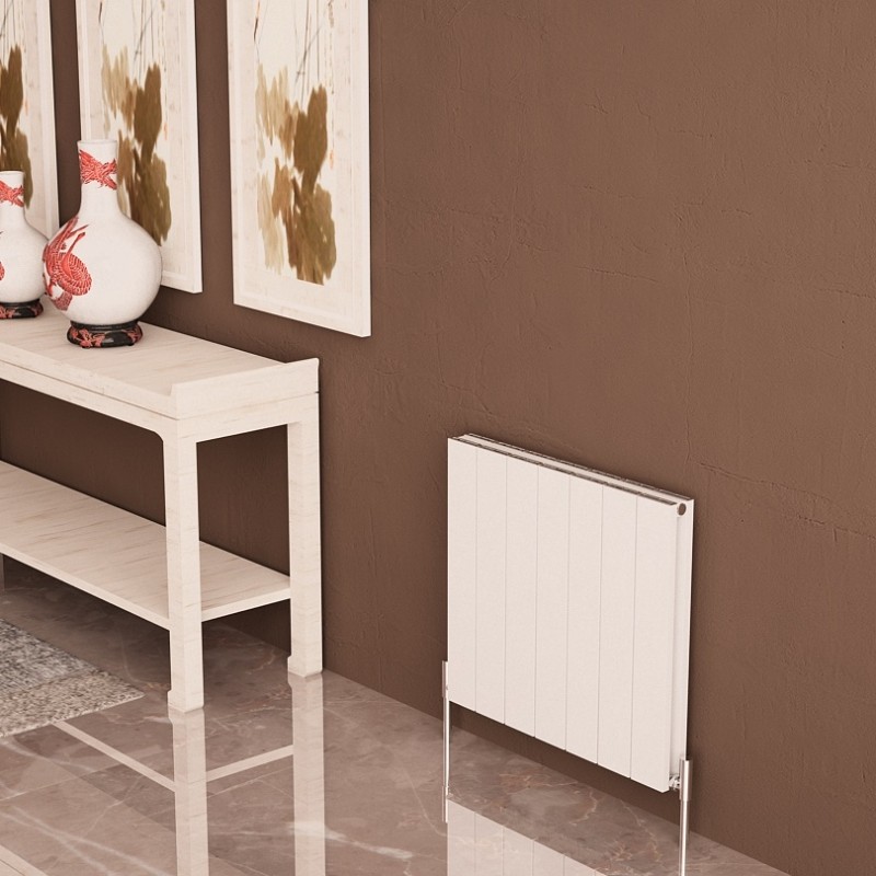 Carisa "Nemo Double" White Aluminium Flat Panel Horizontal Designer Radiators (5 Sizes)