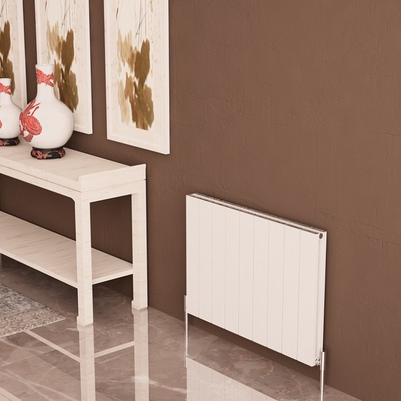 Carisa "Nemo Double" White Aluminium Flat Panel Horizontal Designer Radiators (5 Sizes)