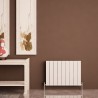 Carisa "Nemo Double" White Aluminium Flat Panel Horizontal Designer Radiators (5 Sizes)