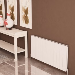 Carisa "Nemo Double" White Aluminium Flat Panel Horizontal Designer Radiators (5 Sizes)