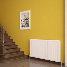 Carisa "Elite" White Aluminium Designer Horizontal Radiators (5 Sizes)