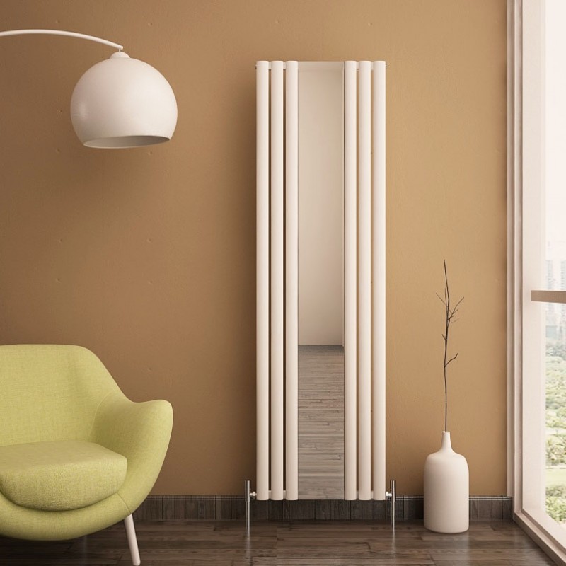 550mm (w) x 1800mm (h) Carisa "Tallis Mirror" Aluminum Designer Mirror Radiator