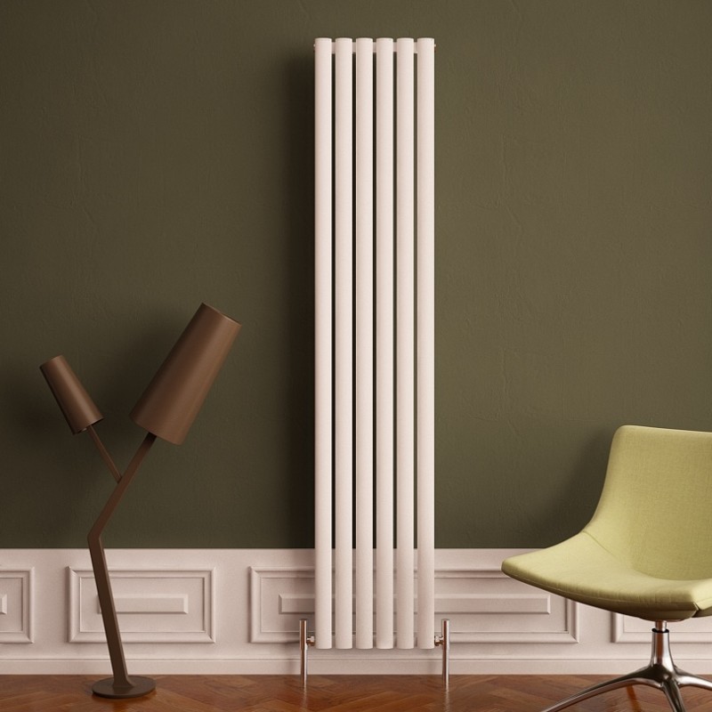 Carisa "Tallis" White Aluminium Oval Designer Radiators (5 Sizes)