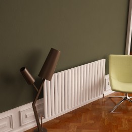 Carisa "Tallis" White Aluminium Oval Designer Horizontal Radiators (3 Sizes)