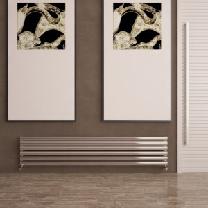 Carisa "Tallis" White Aluminium Oval Tube Designer Horizontal Radiators (2 Sizes)