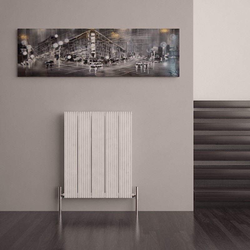 Carisa "Monza" White Aluminium Designer Horizontal Radiators (5 Sizes)