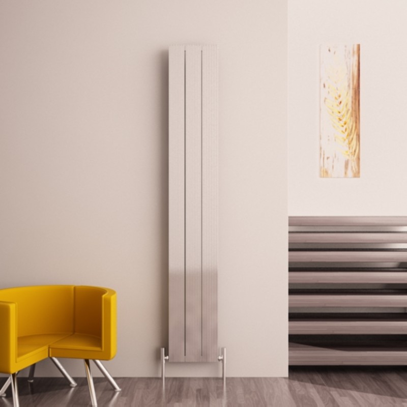 Carisa "Monza" Polished Anodised Aluminium Designer Vertical Radiators (3 Sizes)