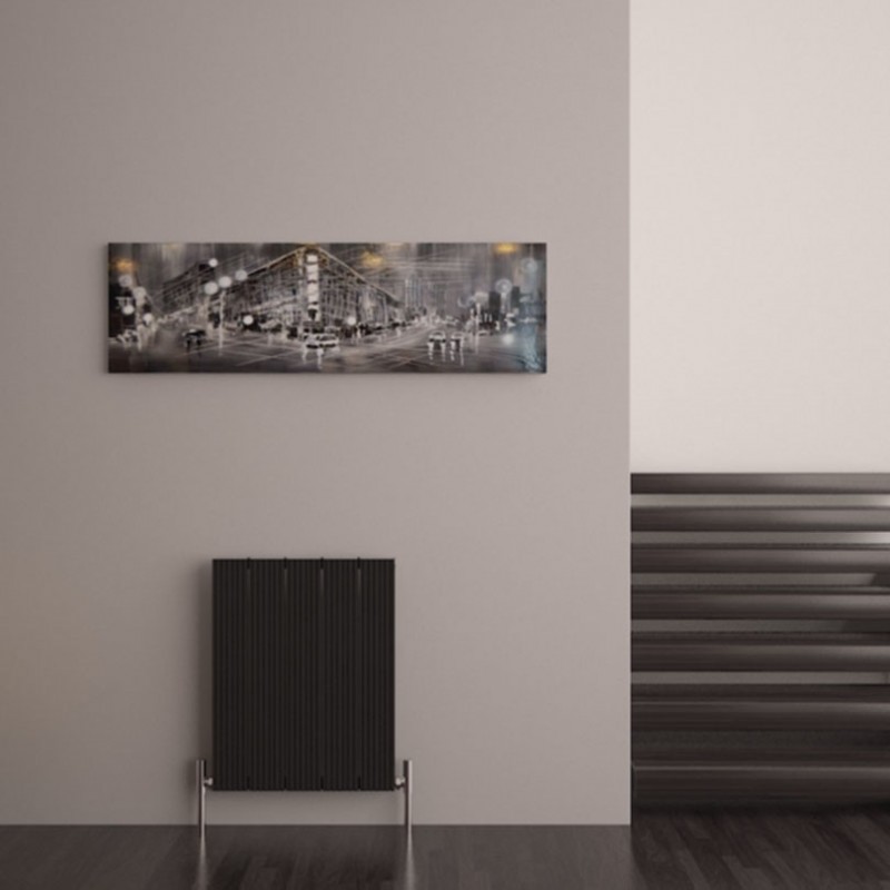 Carisa "Monza" Black Aluminium Designer Horizontal Radiators (5 Sizes)