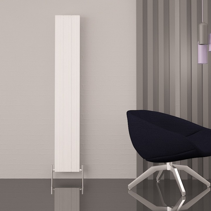 Carisa "Monza Double" White Aluminium Designer Vertical Radiators (3 Sizes)