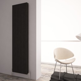Carisa "Monza Double" Black Aluminium Designer Vertical Radiators (3 Sizes)
