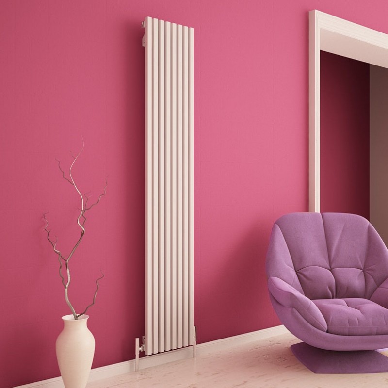 Carisa "Sophia" White Aluminium Designer Vertical Radiators (2 Sizes)