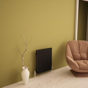 Carisa "Sophia" Black Aluminium Designer Horizontal Radiators (3 Sizes)