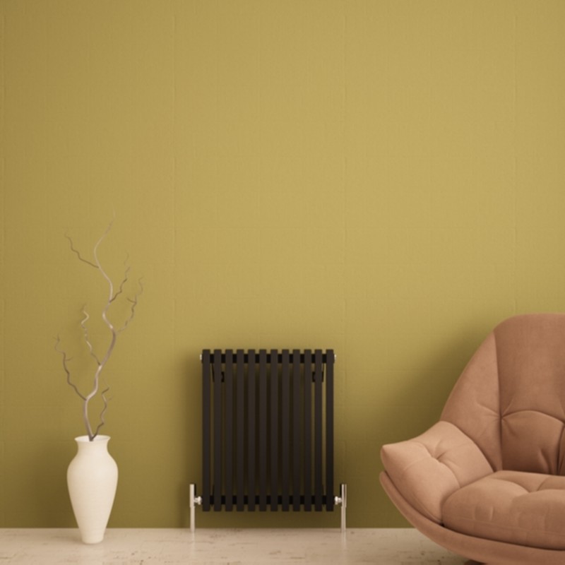 Carisa "Sophia" Black Aluminium Designer Horizontal Radiators (3 Sizes)