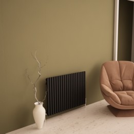 Carisa "Sophia" Black Aluminium Designer Horizontal Radiators (3 Sizes)