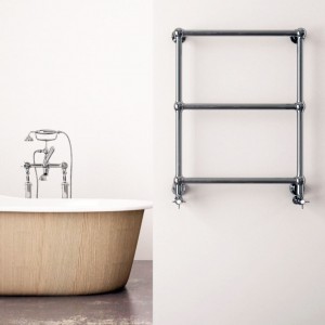 Carisa "Vintage" Chrome Wall Mounted Traditional Heated Towel Rails (2 Sizes)