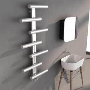 500mm (w) x 1000mm (h) Carisa Vivi Brushed OR Polished Stainless Steel Designer Towel Rail