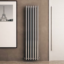 Carisa "Mayra" Chrome Designer Vertical Circular Tube Radiators (2 Sizes)