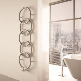 Carisa "Halo" Brushed OR Polished Stainless Steel Designer Towel Rail Radiator (2 Sizes)