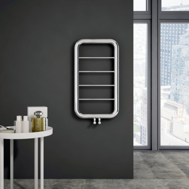 Carisa "Paros" Brushed OR Polished Stainless Steel Designer Towel Rail Radiator (3 Sizes)