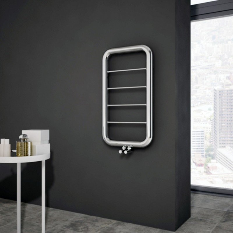 Carisa "Paros" Brushed OR Polished Stainless Steel Designer Towel Rail Radiator (3 Sizes)