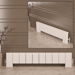 Carisa "Elvino Floor" White Aluminium Designer Radiators (2 Sizes)