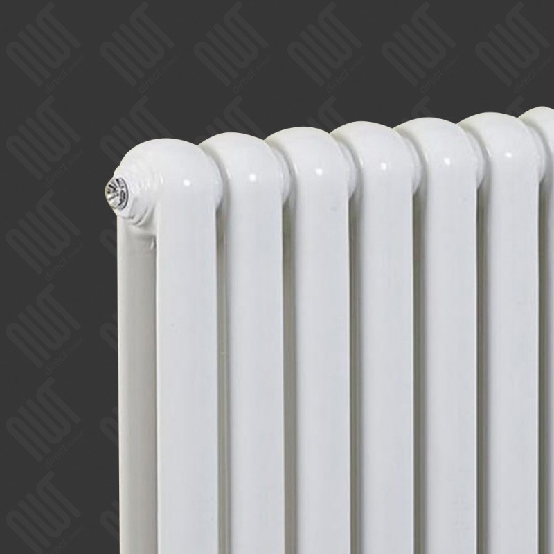 1800mm (h) x 318mm (w) Elias White Vertical Radiator  - Close up