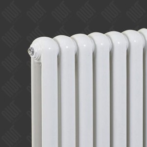 556mm (w) x 600mm (h) "Elias" White Vertical Column Radiator (9 Sections)
