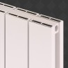 Carisa "Nemo Double" White Aluminium Flat Panel Designer Radiators (8 Sizes) - Close up