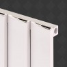 Carisa "Step" White Aluminium Designer Radiators (8 Sizes) - Close up