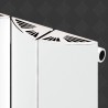 Carisa "Nixie" White Aluminium Designer Vertical Radiators (2 Sizes) - Close up