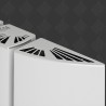 Carisa "Gaia" White Aluminium Designer Radiators (6 Sizes) - Close up