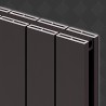 Carisa "Nemo Double" Black Aluminium Flat Panel Designer Radiators (8 Sizes) - Close up