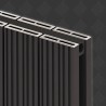 Carisa "Monza Double" Black Aluminium Designer Vertical Radiators (3 Sizes) - Close up