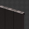Carisa "Elvino" Black Aluminium Flat Panel Vertical Designer Radiators (2 Sizes) - Close up