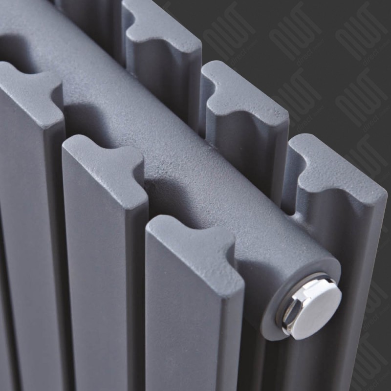 588mm(w) x 800mm(h)"Axim" Horizontal Anthracite Radiator - Close up