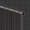 Carisa "Monza" Black Aluminium Designer Horizontal Radiators (5 Sizes) - Close up
