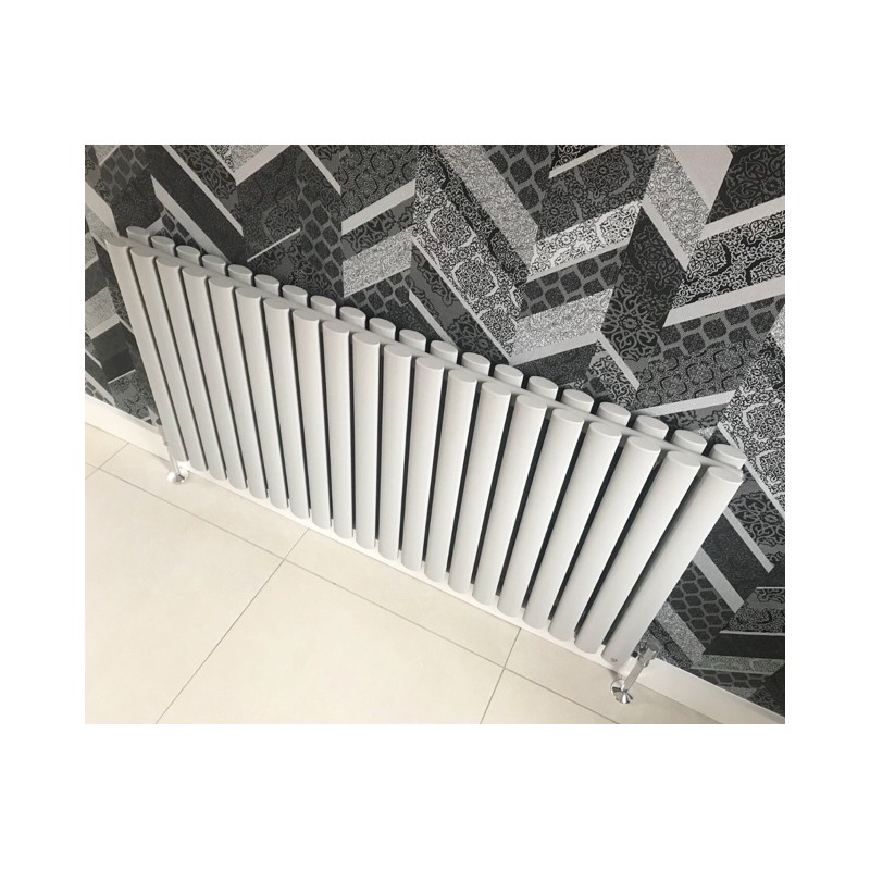 Ultraheat "Sofi" White Double Oval Tube Horizontal Radiators (11 Sizes)