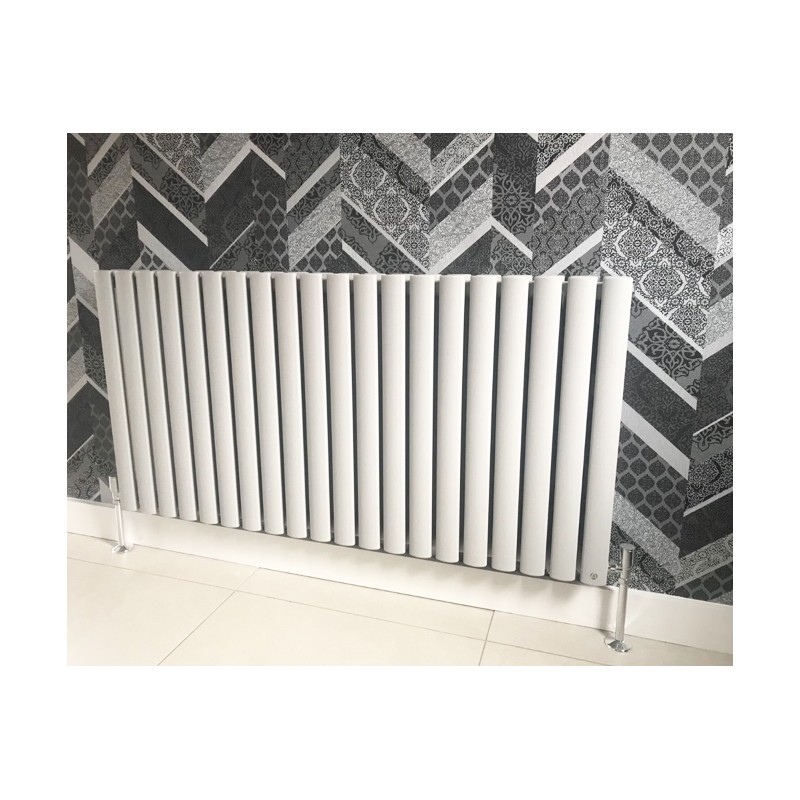 Ultraheat "Sofi" White Double Oval Tube Horizontal Radiators (11 Sizes)