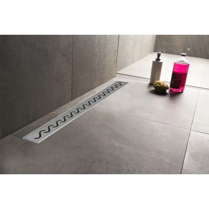 Design 3 - Stainless Steel "Rectangular" Wetroom Drainage System - 5 Sizes (600mm to 1500mm)