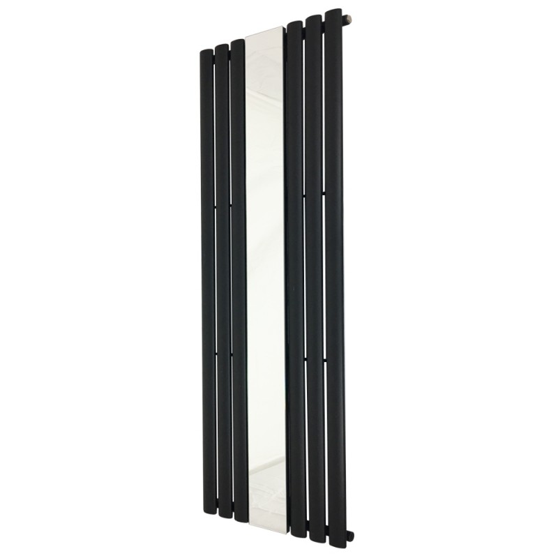 499mm (w) x 1800mm (h) Brecon Black Mirror Radiator