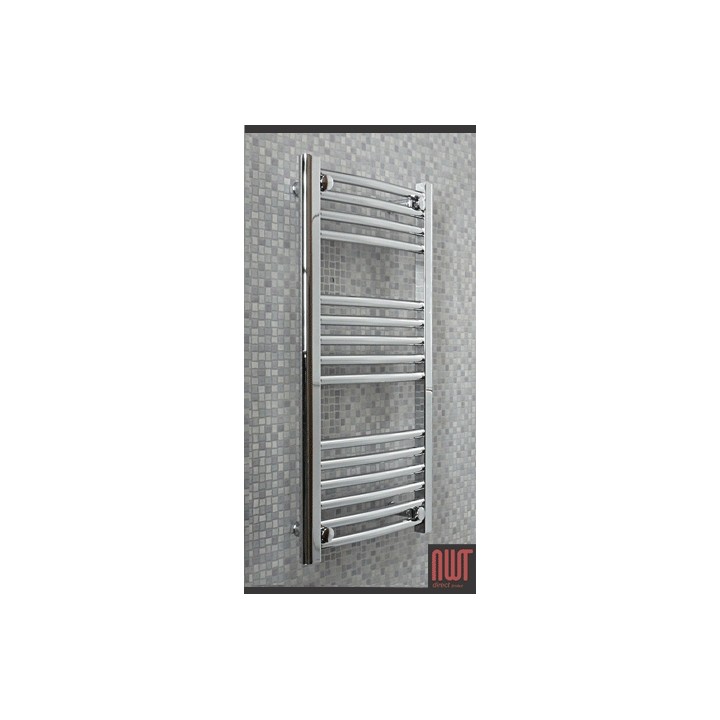 400mm  x 800mm Curved Chrome Towel Rail