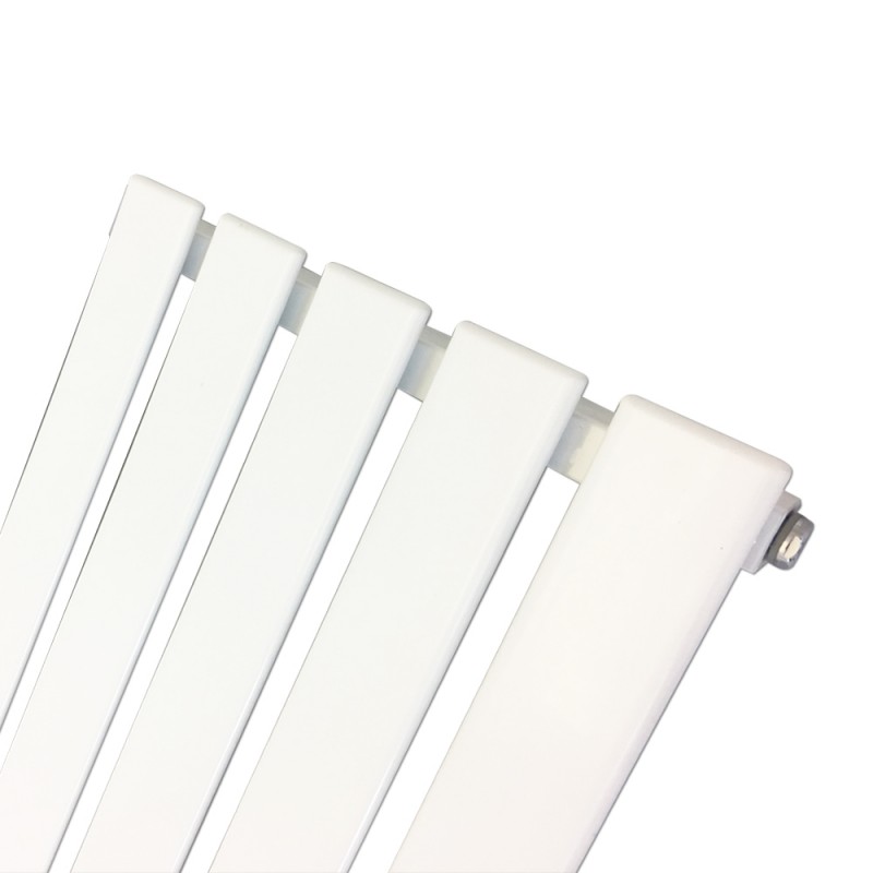 360mm (w) x 1250mm (h) Corwen White Vertical Radiator - Close up