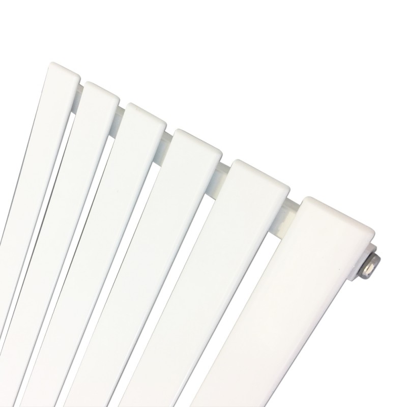 440mm (w) x 1250mm (h) Corwen White Vertical Radiator - Close up