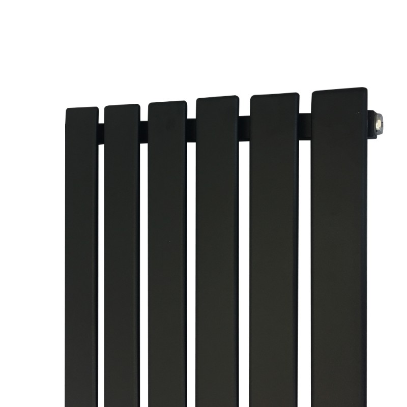 440mm x 1250mm Corwen White Vertical Radiator - Close up