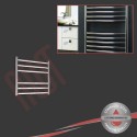 500mm (w) x 430mm (h) Polished Stainless Steel Towel Rail