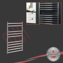 500mm (w) x 800mm (h) Polished Stainless Steel Towel Rail