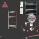 350mm (w) x 800mm (h) Electric Stainless Steel Towel Rail (Single Heat or Thermostatic Option)
